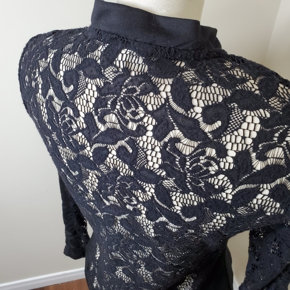 Cleo Zip-Up See Through Lace Jacket Size Small - Picture 7 of 10